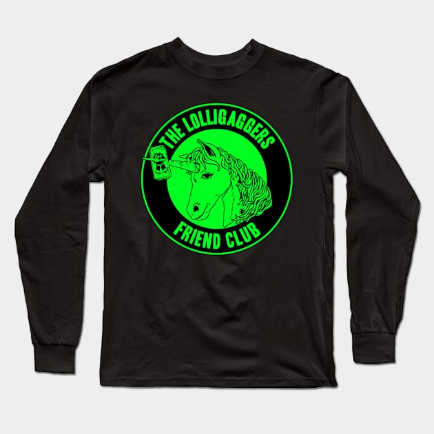 The Lolligaggers Friend Club - Neon Green Long Sleeve T-Shirt by TheLolligaggers